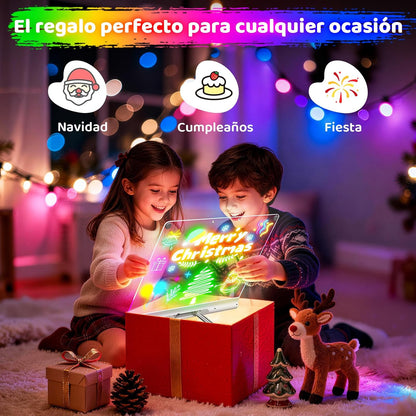 Pizarra Mágica LED con 7 rotuladores de colores